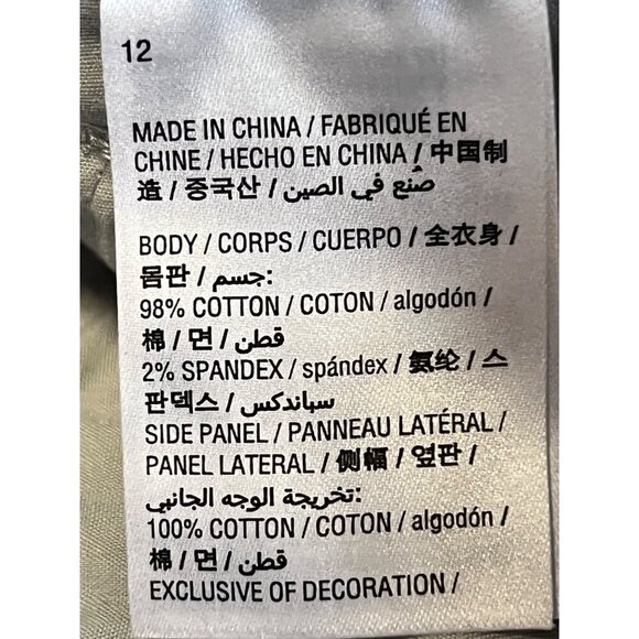 Style & Co Mid Rise Eyelet-Trim Womens Capri Pants Size 12 Gray New - Picture 10 of 11